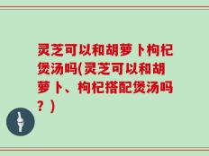 灵芝可以和胡萝卜枸杞煲汤吗(灵芝可以和胡萝卜、枸杞搭配煲汤吗？)