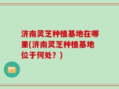 济南灵芝种植基地在哪里(济南灵芝种植基地位于何处？)