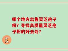 哪个地方出售灵芝孢子粉？寻找高质量灵芝孢子粉的好去处？