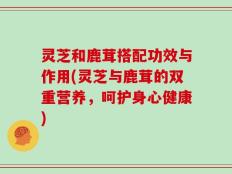 灵芝和鹿茸搭配功效与作用(灵芝与鹿茸的双重营养，呵护身心健康)
