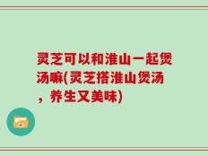 灵芝可以和淮山一起煲汤嘛(灵芝搭淮山煲汤，养生又美味)