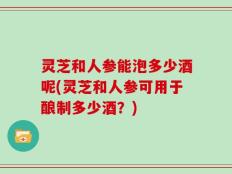 灵芝和人参能泡多少酒呢(灵芝和人参可用于酿制多少酒？)