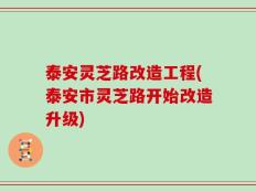 泰安灵芝路改造工程(泰安市灵芝路开始改造升级)