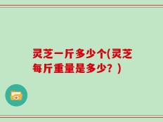 灵芝一斤多少个(灵芝每斤重量是多少？)