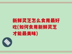新鲜灵芝怎么食用最好吃(如何食用新鲜灵芝才能最美味)