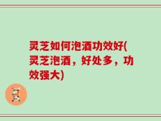 灵芝如何泡酒功效好(灵芝泡酒，好处多，功效强大)