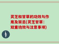 灵芝和甘草的功效与作用及禁忌(灵芝甘草：双重功效与注意事项)