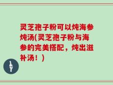 灵芝孢子粉可以炖海参炖汤(灵芝孢子粉与海参的完美搭配，炖出滋补汤！)