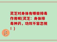 灵芝对身体有哪些排毒作用呢(灵芝：身体排毒神药，功效不容忽视！)