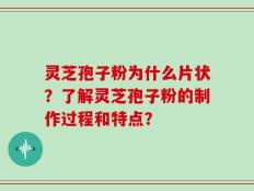 灵芝孢子粉为什么片状？了解灵芝孢子粉的制作过程和特点？