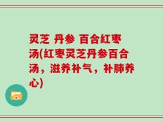 灵芝 丹参 百合红枣汤(红枣灵芝丹参百合汤，滋养补气，补肺养心)