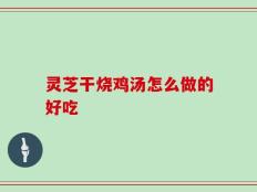 灵芝干烧鸡汤怎么做的好吃
