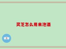 灵芝怎么用来泡酒