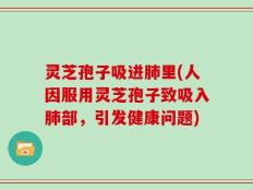 灵芝孢子吸进肺里(人因服用灵芝孢子致吸入肺部，引发健康问题)