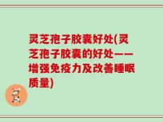 灵芝孢子胶囊好处(灵芝孢子胶囊的好处——增强免疫力及改善睡眠质量)