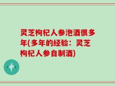 灵芝枸杞人参泡酒很多年(多年的经验：灵芝枸杞人参自制酒)