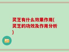 灵芝有什么效果作用(灵芝的功效及作用分析)