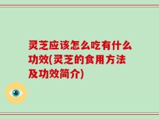 灵芝应该怎么吃有什么功效(灵芝的食用方法及功效简介)