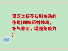 灵芝土茯苓石斛鸡汤的作用(四味药材炖鸡，补气养阴，增强免疫力)