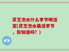 灵芝泡水什么季节喝适宜(灵芝泡水最适季节，你知道吗？)
