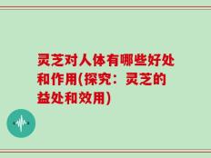 灵芝对人体有哪些好处和作用(探究：灵芝的益处和效用)