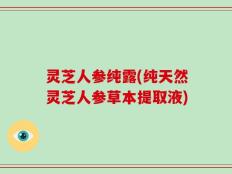 灵芝人参纯露(纯天然灵芝人参草本提取液)
