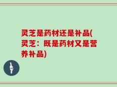 灵芝是药材还是补品(灵芝：既是药材又是营养补品)
