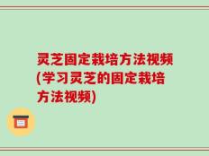 灵芝固定栽培方法视频(学习灵芝的固定栽培方法视频)