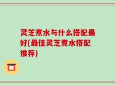灵芝煮水与什么搭配最好(最佳灵芝煮水搭配推荐)