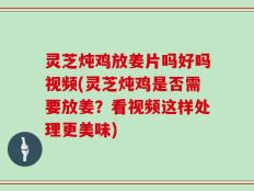 灵芝炖鸡放姜片吗好吗视频(灵芝炖鸡是否需要放姜？看视频这样处理更美味)