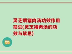 灵芝煨猪肉汤功效作用禁忌(灵芝猪肉汤的功效与禁忌)