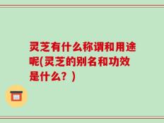 灵芝有什么称谓和用途呢(灵芝的别名和功效是什么？)