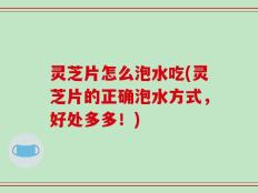 灵芝片怎么泡水吃(灵芝片的正确泡水方式，好处多多！)