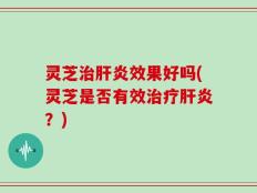 灵芝治肝炎效果好吗(灵芝是否有效治疗肝炎？)