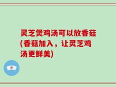 灵芝煲鸡汤可以放香菇(香菇加入，让灵芝鸡汤更鲜美)