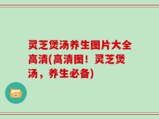 灵芝煲汤养生图片大全高清(高清图！灵芝煲汤，养生必备)
