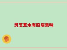 灵芝煮水有股腐臭味