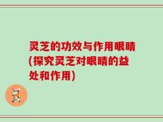灵芝的功效与作用眼睛(探究灵芝对眼睛的益处和作用)