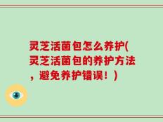 灵芝活菌包怎么养护(灵芝活菌包的养护方法，避免养护错误！)