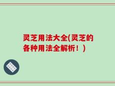 灵芝用法大全(灵芝的各种用法全解析！)