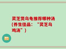 灵芝煲乌龟推荐哪种汤(养生佳品：“灵芝乌鸡汤”)