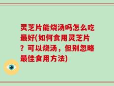 灵芝片能烧汤吗怎么吃最好(如何食用灵芝片？可以烧汤，但别忽略最佳食用方法)