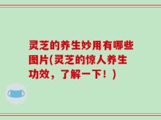 灵芝的养生妙用有哪些图片(灵芝的惊人养生功效，了解一下！)