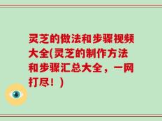 灵芝的做法和步骤视频大全(灵芝的制作方法和步骤汇总大全，一网打尽！)