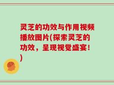 灵芝的功效与作用视频播放图片(探索灵芝的功效，呈现视觉盛宴！)