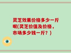 灵芝效果价格多少一斤呢(灵芝价值及价格，市场多少钱一斤？)