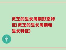 灵芝的生长周期形态特征(灵芝的生长周期和生长特征)