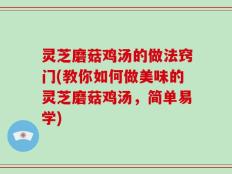 灵芝磨菇鸡汤的做法窍门(教你如何做美味的灵芝磨菇鸡汤，简单易学)