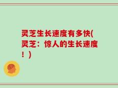 灵芝生长速度有多快(灵芝：惊人的生长速度！)