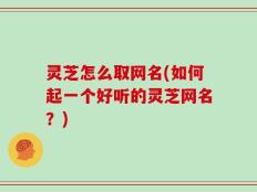 灵芝怎么取网名(如何起一个好听的灵芝网名？)